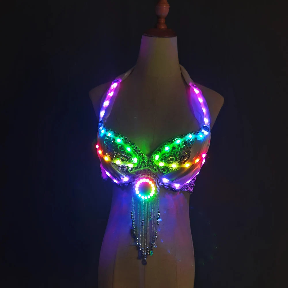 LUMA WEAR LED Light Up Skirt Set – Rainbow Tulle Rave & Festival Outfit